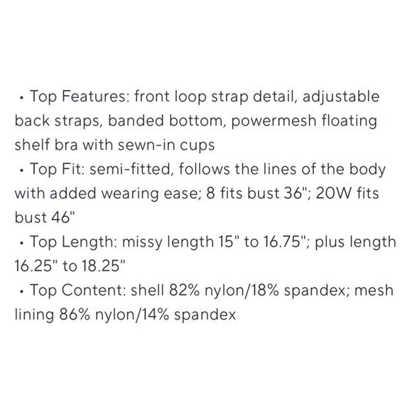 Kim Gravel Exotic Palms Size Plus 12 Tankini Top A629536 NWOT - Picture 9 of 9